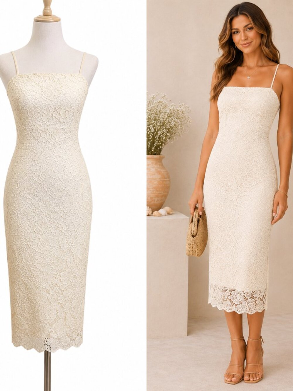 Express Ivory Lace Dress Size 4 Fairy Whimsy Beach Bridal Fem Graduation Y2K